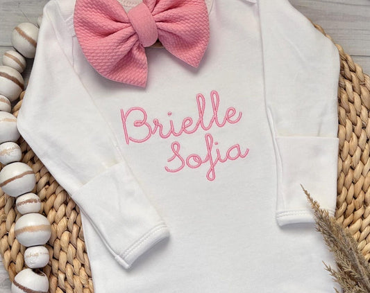 Personalized Baby Girl Coming Home Outfit